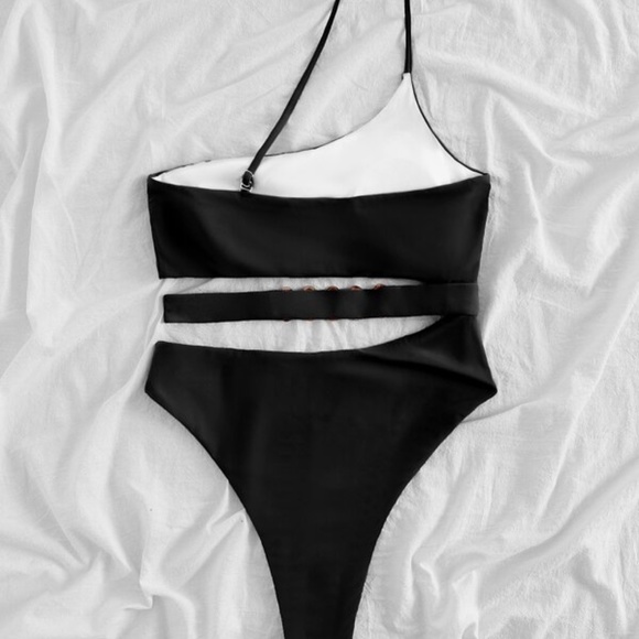 Boho White Cut out One Piece Monokini Cheeky Swim Beach - Picture 5 of 10